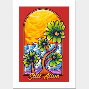 Still Alive Flower Illustration Posters and Art